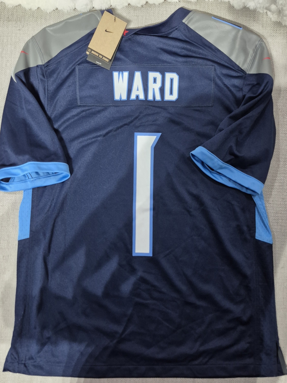 Nike NFL Tennessee Titans Cam Ward #1 Home Game Jersey — Men's Large